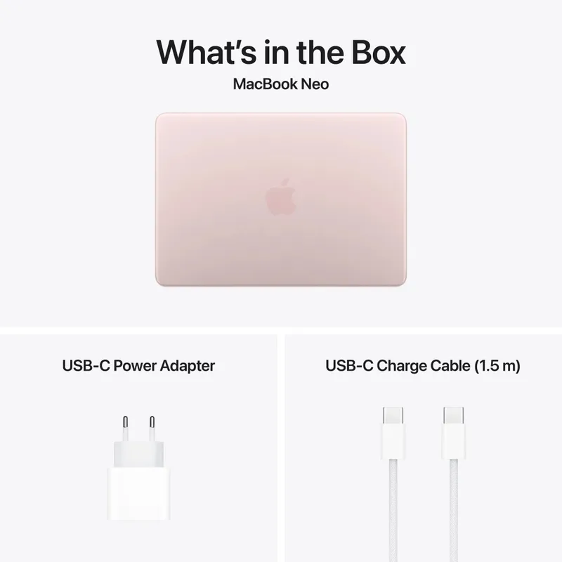 Apple MacBook Neo Touch ID 8GB 512GB SSD Blush (Pushti) noutbuki 6 Apple MacBook Neo Touch ID 8GB 512GB SSD Blush (Pushti) noutbuki 6