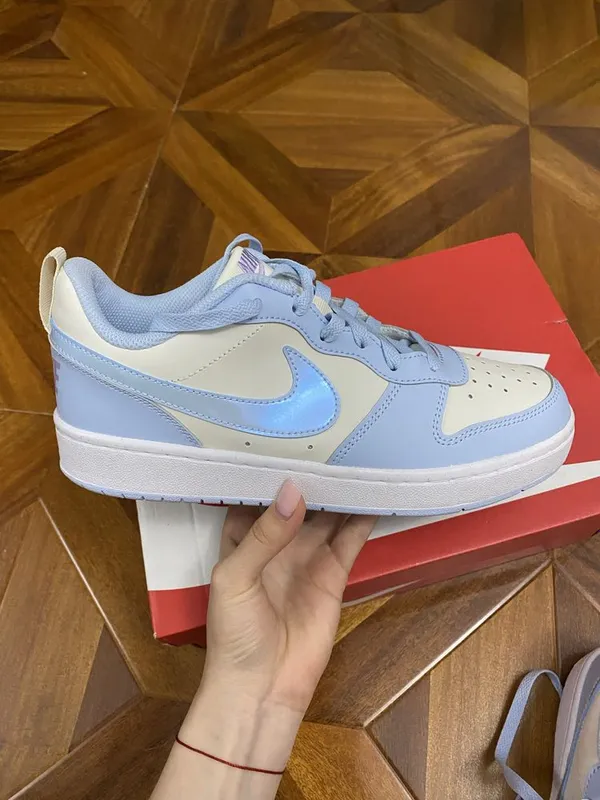 Nike Court Vision Low GS голубые/бело-голубые — фото 3