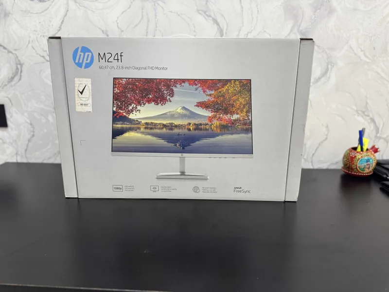 HP monitor M24f Full HD IPS — qutisi bilan, ideal holatda — фото 5