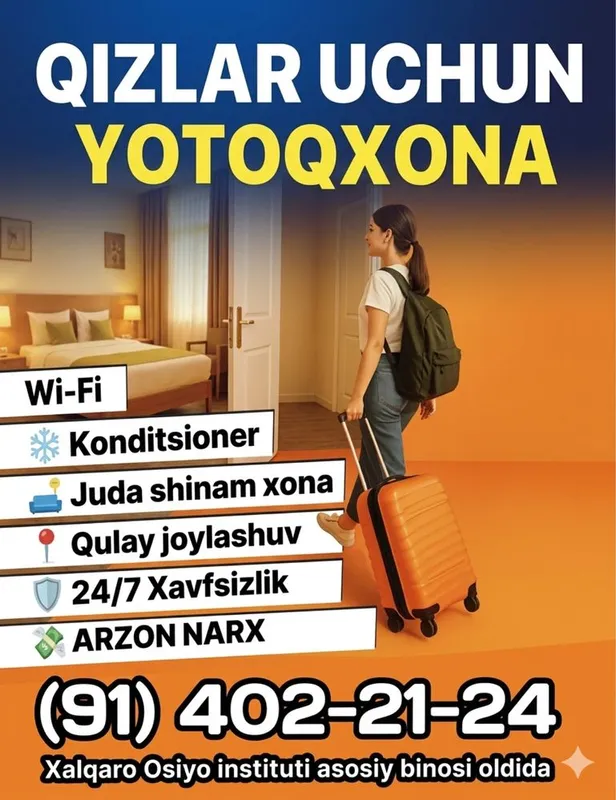 Sharoitli Qizlar Yotoqxonasi / Barcha qulayliklar mavjud — фото 6