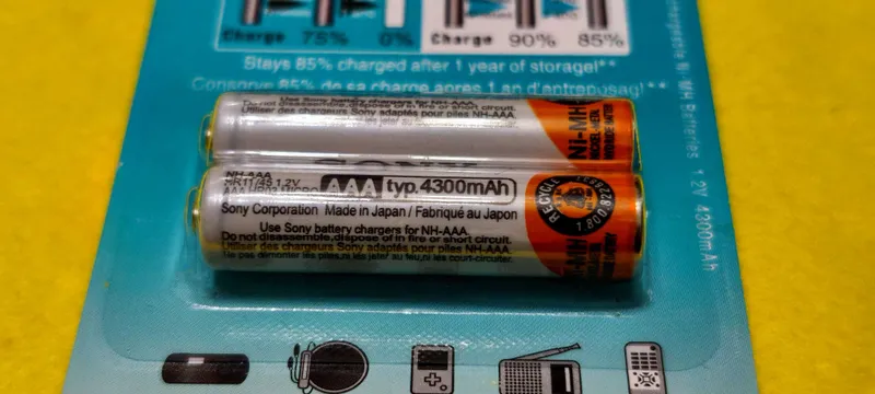 SONY- AAA CicleEnergy, 4300mAh Аккумуляторы высокого качества.