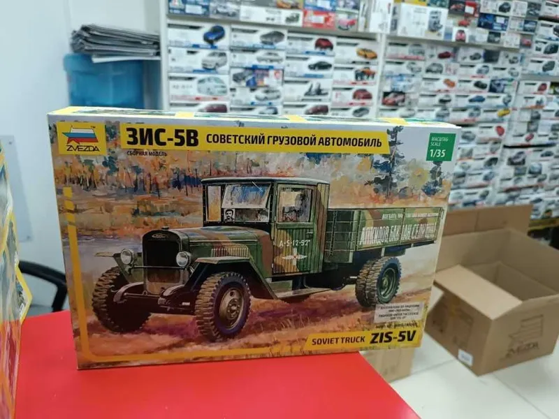 Сборная модель-Грузовой автомобиль ЗиС-5В. масштаб 1:35. ЗВЕЗДА