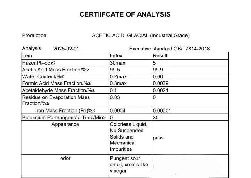 Sirka kislotasi 99% | Glacial Acetic Acid | 400 kg 3