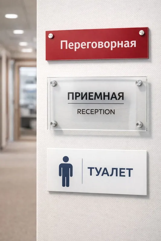 Изготовление табличек на двери и навигации в Ташкенте — фото 4