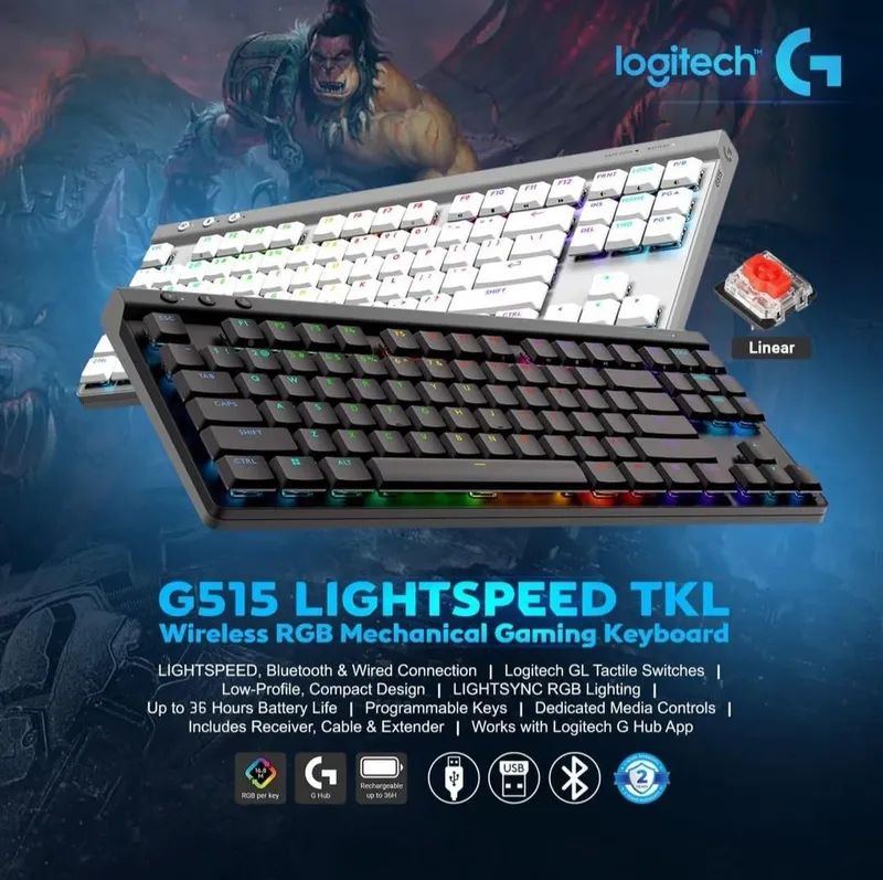 Logitech G515 СКИДКА Беспроводная Механическая Клавиатура Logitech G515 СКИДКА Беспроводная Механическая Клавиатура