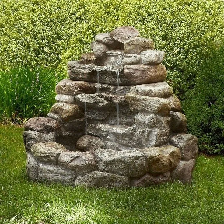 Водопад из искуственный камнями 4
