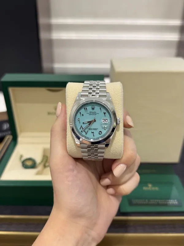 Rolex Datejust 41mm Steel Tiffany Arabic Dial Custom 126300 — фото 2