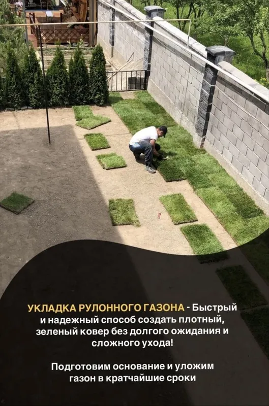 Газон ,автополив,микроклимат,сетка от солнце 7