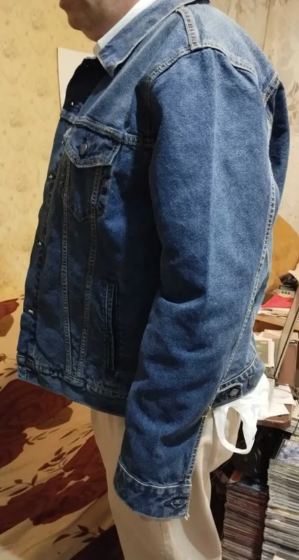 Фирменная джинсовая куртка Levis XL — фото 4