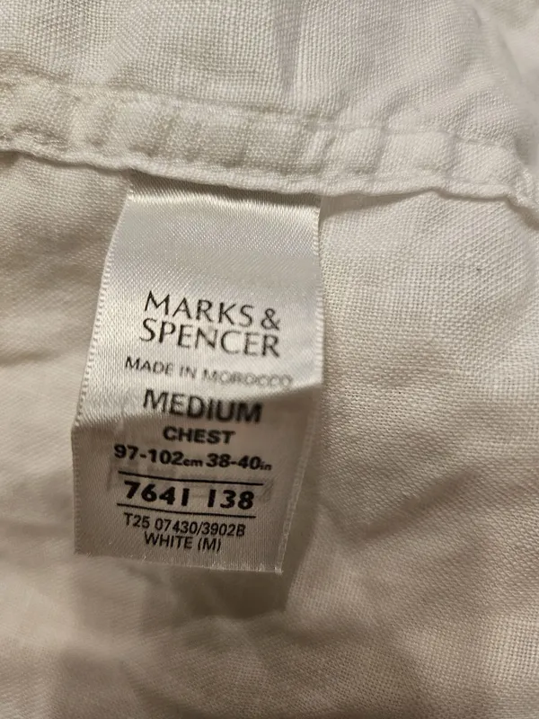 Мужская рубашка 100% лён Marks & Spencer 3 Мужская рубашка 100% лён Marks & Spencer 3