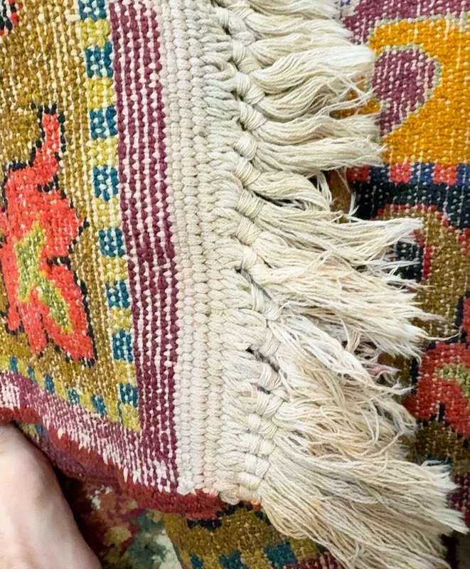50+ yillik vintage sharqona gilam, qo‘lda ishlangan 3