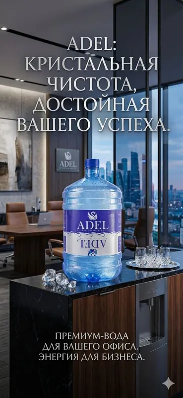 Доставка питьевой воды ADEL в Ваш дом и офис.