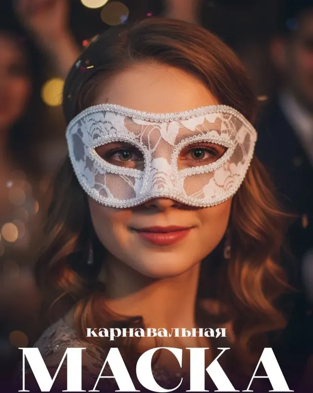 Женские карнавальные маски,черная,белая и красная — фото 3