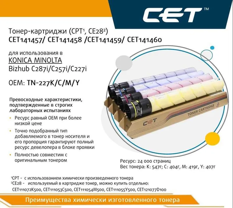 Тонер картриджи для Konica Minolta Bizhub CET