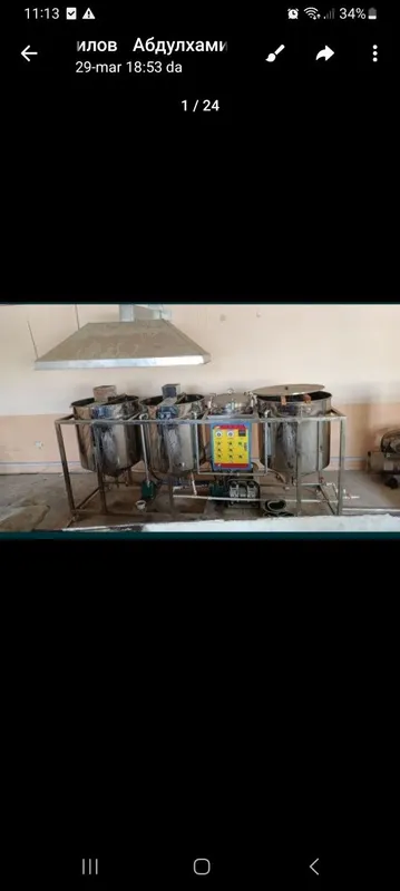 Yog uchun rafinatsiya 100%narjivika harbir idishi 300 kl dan
