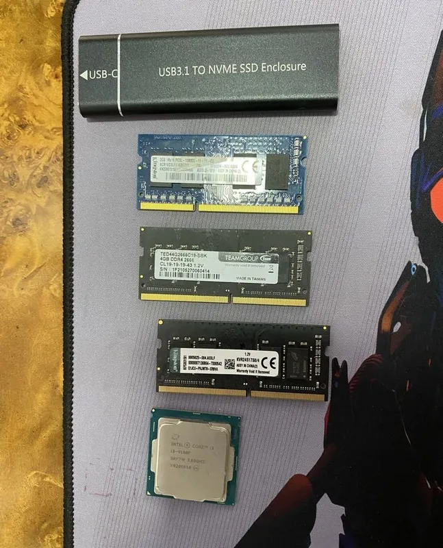 i3-9100F protsessori. Noutbuk uchun DDR4 tezkor xotira 2/4/8 GB. M.2 NVMe korpusi i3-9100F protsessori. Noutbuk uchun DDR4 tezkor xotira 2/4/8 GB. M.2 NVMe korpusi