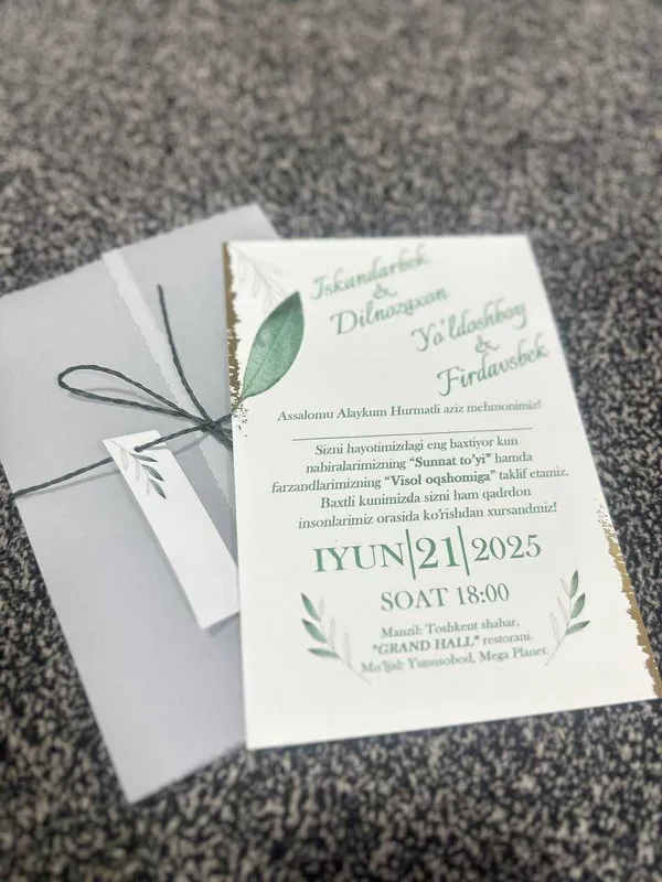 Taklifnomalar / Пригласительные / Invitations — фото 7