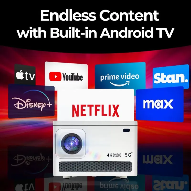 Smart Projektor 4K  + 5G Wi-Fi / Uy kinoteatri — фото 4