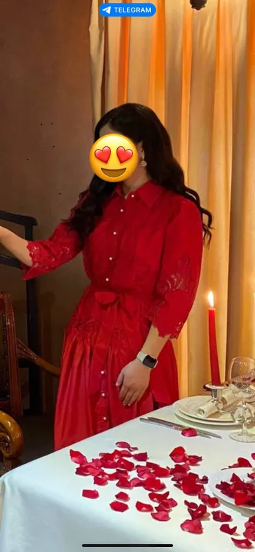 Красное платье Marry Me га кийилган холати янги