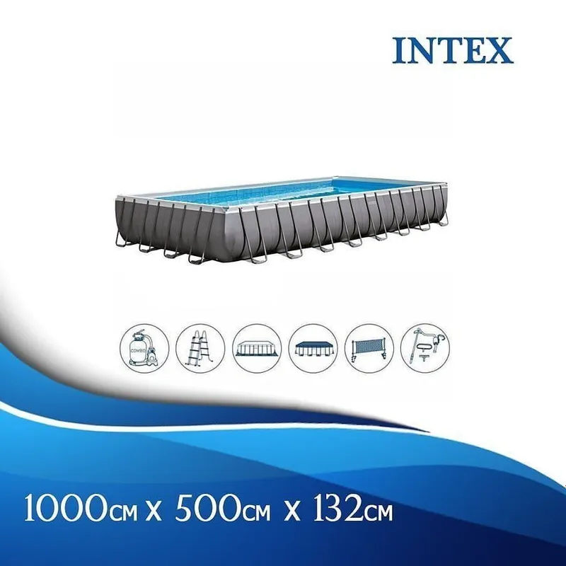 Каркасный бассейн INTEX 1000x500x132 Karkasniy basseyn baseyin Hovuz — фото 2