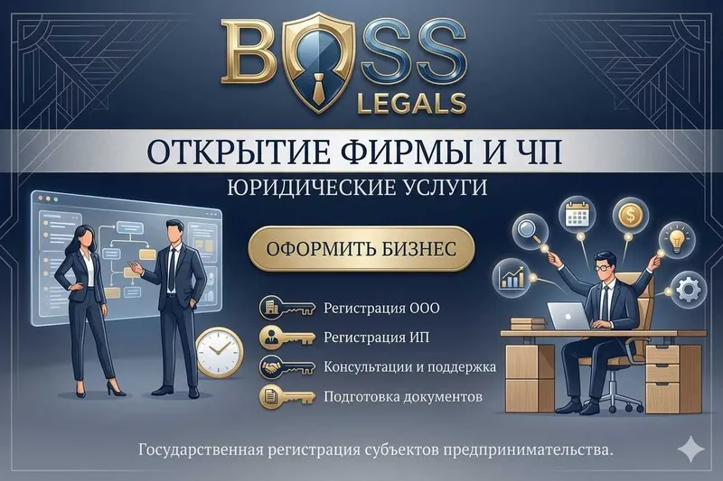 Услуги регистрации фирмы, ИП , ООО.