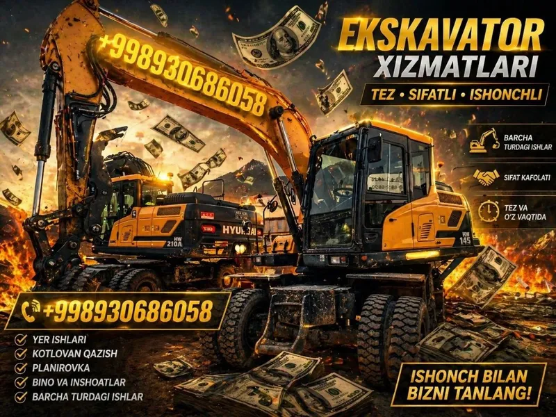 ЭКСКАВАТОР Хизмати-Сифат, Тезлик, Ишонч! — фото 7