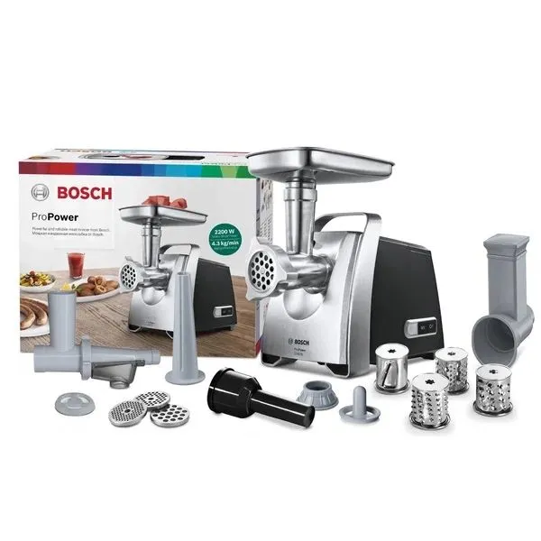 Мясорубка Bosch "ProPower" MFW68660, шнековая, насадки 2 Мясорубка Bosch "ProPower" MFW68660, шнековая, насадки 2