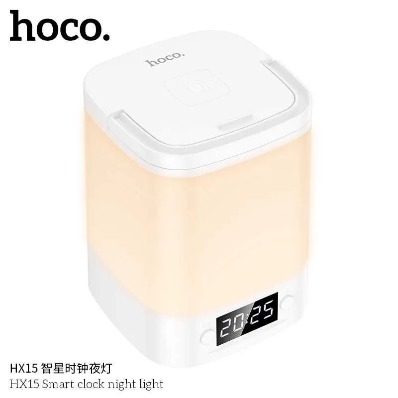 Hoco HX15 Smart Ночник с часами и регулировкой света — фото 3