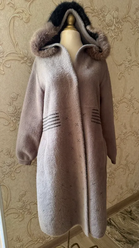 Натуральный ангорский кардиган (кардиган из джерси) 2
