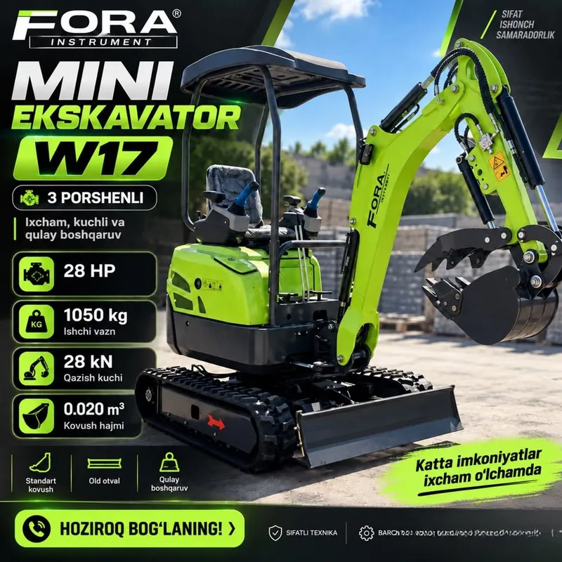 Mini-ekskavator W17 1 Mini-ekskavator W17 1