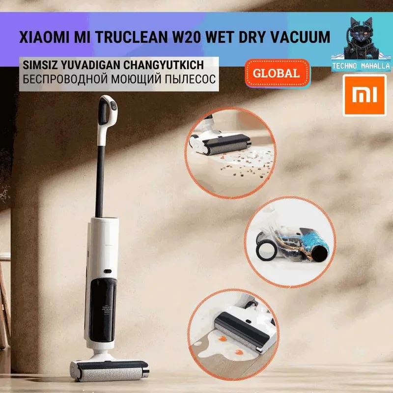 Xiaomi Пылесос ручной Truclean W20 Wet Dry Vacuum new global 2