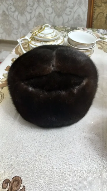 Мужская норковая шапка XL — фото 3