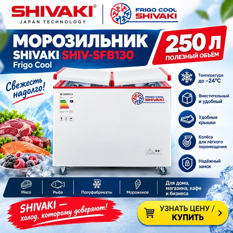 Морозильник SHIVAKI SHIV-SFB130 Frigo Cool 1 Морозильник SHIVAKI SHIV-SFB130 Frigo Cool 1