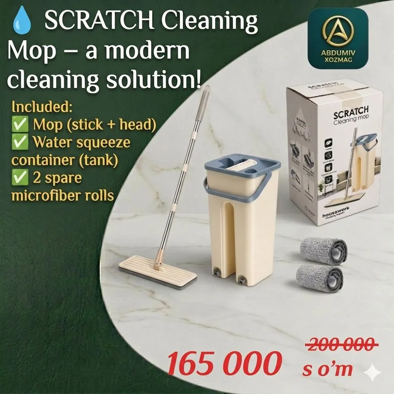 SCRATCH Tozalash 
Mopi - zamonaviy Shvabra 3