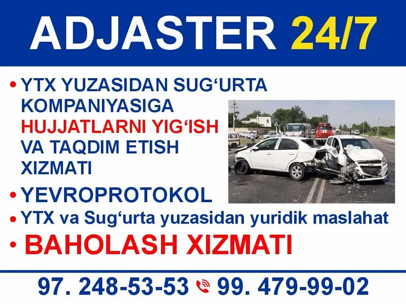 Yevroprotokol Adjaster 24/7 Sirdaryo viloyat