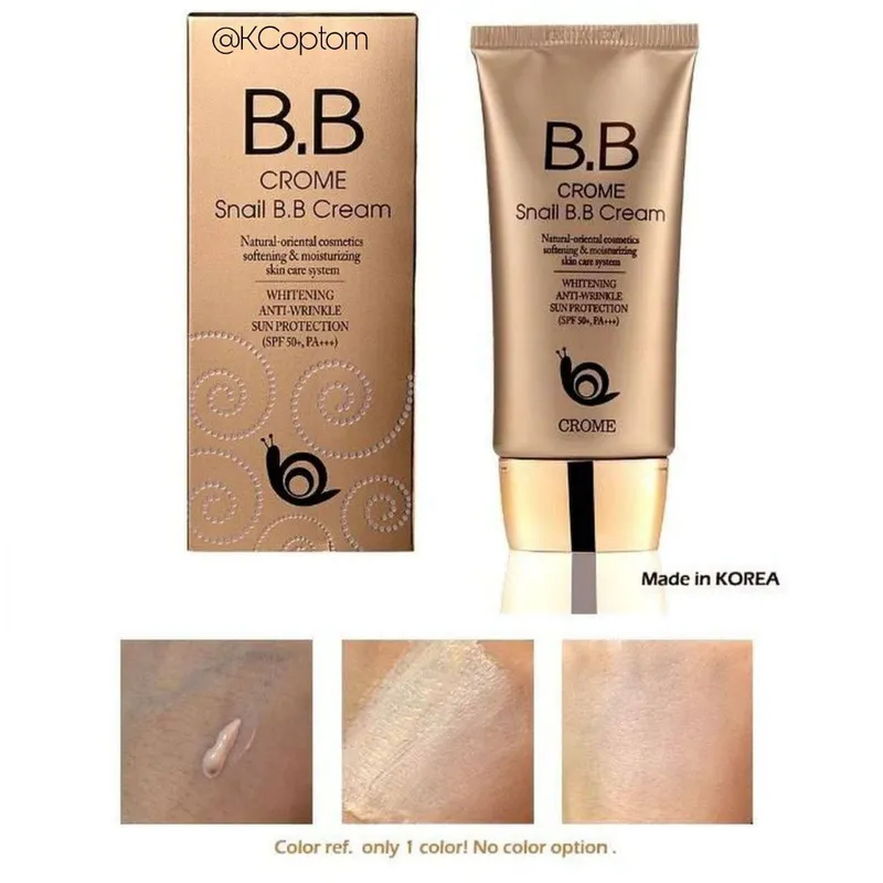 Crome Snail BB cream SPF 50+PA+++ омолаживающий ББ крем для лица с экстрактом секрета улитки