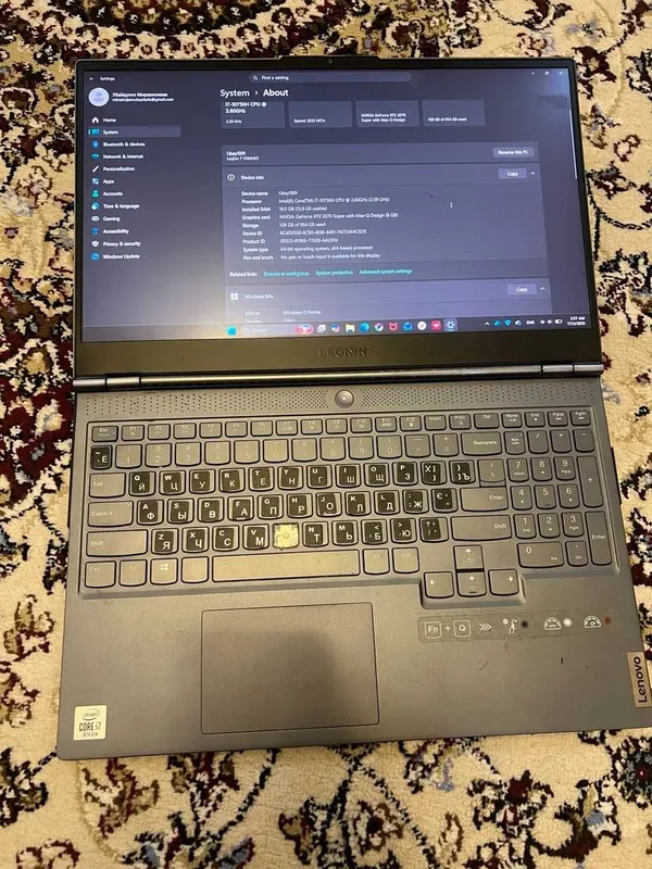 Lenovo Legion 7 15IMH05 | i7-10750H | RTX 2070 Super | 16/1TB 3 Lenovo Legion 7 15IMH05 | i7-10750H | RTX 2070 Super | 16/1TB 3