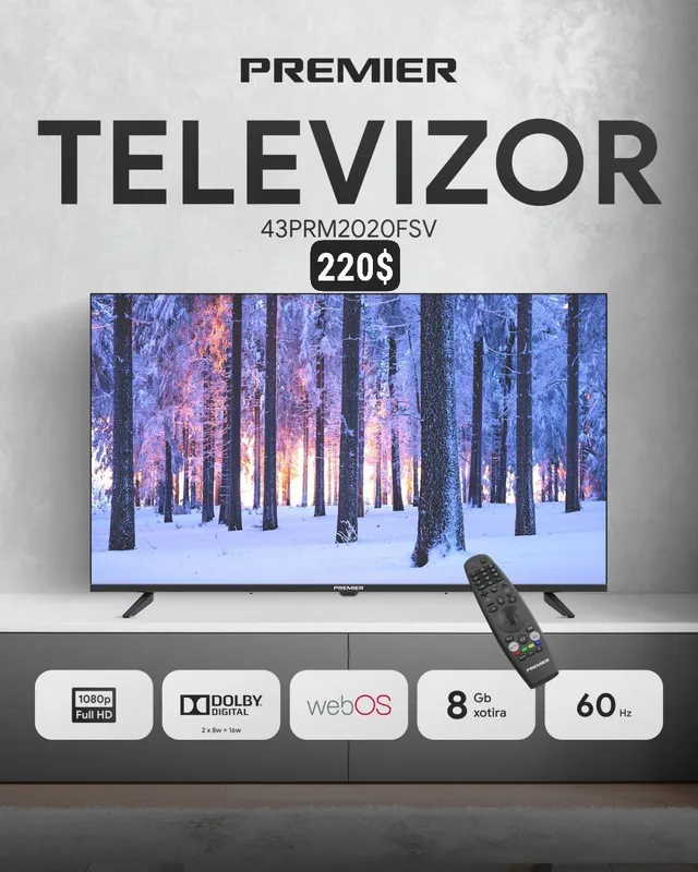 Телевизор 43 Smart FullHD / PREMIER / webOS / телевизор Телевизор 43 Smart FullHD / PREMIER / webOS / телевизор