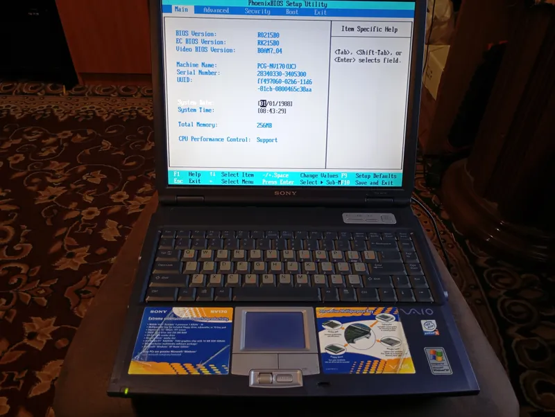 Vintage Sony noutbuki 1 Vintage Sony noutbuki 1