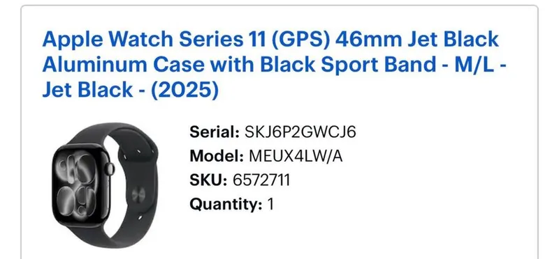 Apple Watch Series 11 46mm Jet Black — фото 2