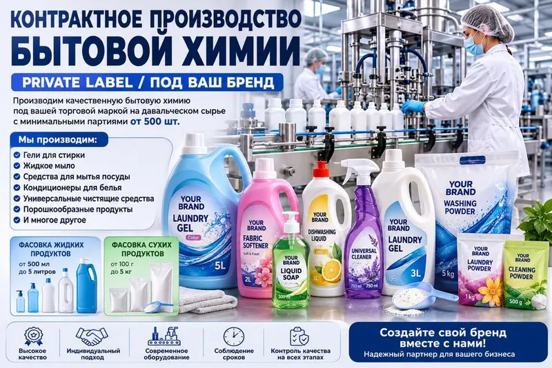 Контрактное производство бытовой химии | Private Label | От 500 шт 1 Контрактное производство бытовой химии | Private Label | От 500 шт 1