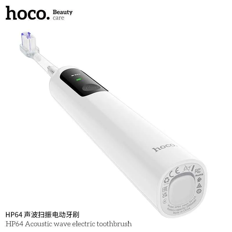 Hoco HP64 Acoustic wave Электрическая зубная щётка звуковая 3 реж IPX7 — фото 5