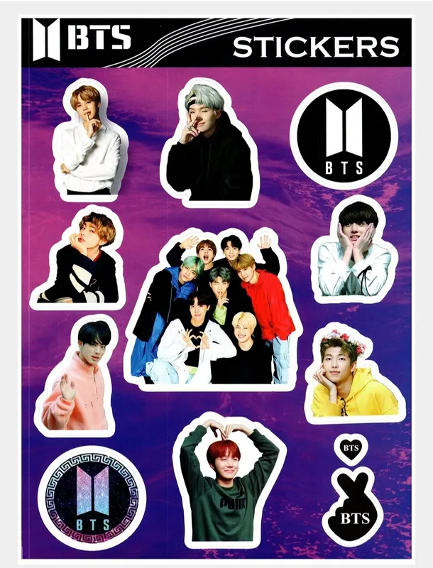 K-pop It's guruhi a'zolari tasvirlangam stikerlar