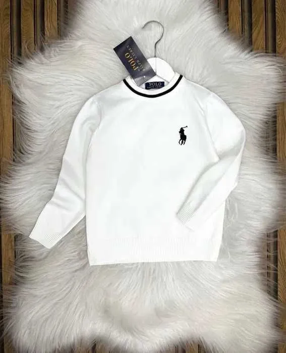 Белый свитер на мальчика/девочку в стиле US POLO ASSN