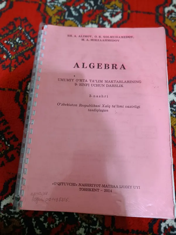 9-sinf Algebra kitobi
