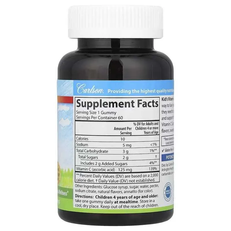 Carlson Kid's Vitamin C, 125 мг, витамин С — фото 2