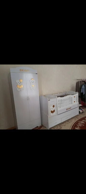 Bravo bolalar uchun shkaf va krovat 4