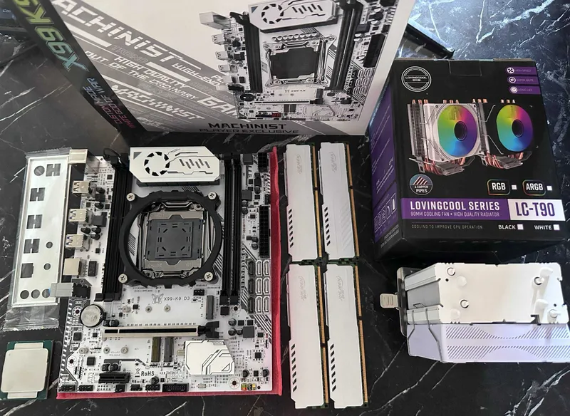 Топовые белые комплекты MACHINIST X99 K9-D3/ Плата,проц,озу,куллер