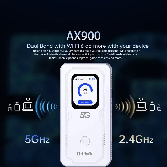 5G DLink DWR-500V Mobile modem WiFi 6 Router 6