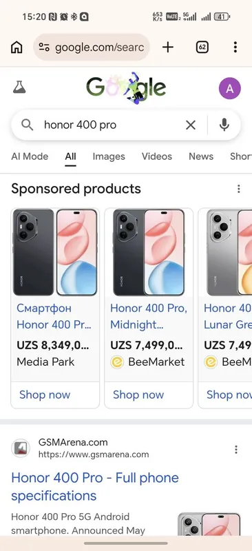 Honor 400 pro 12/512 Lunar Grey (ideal)
